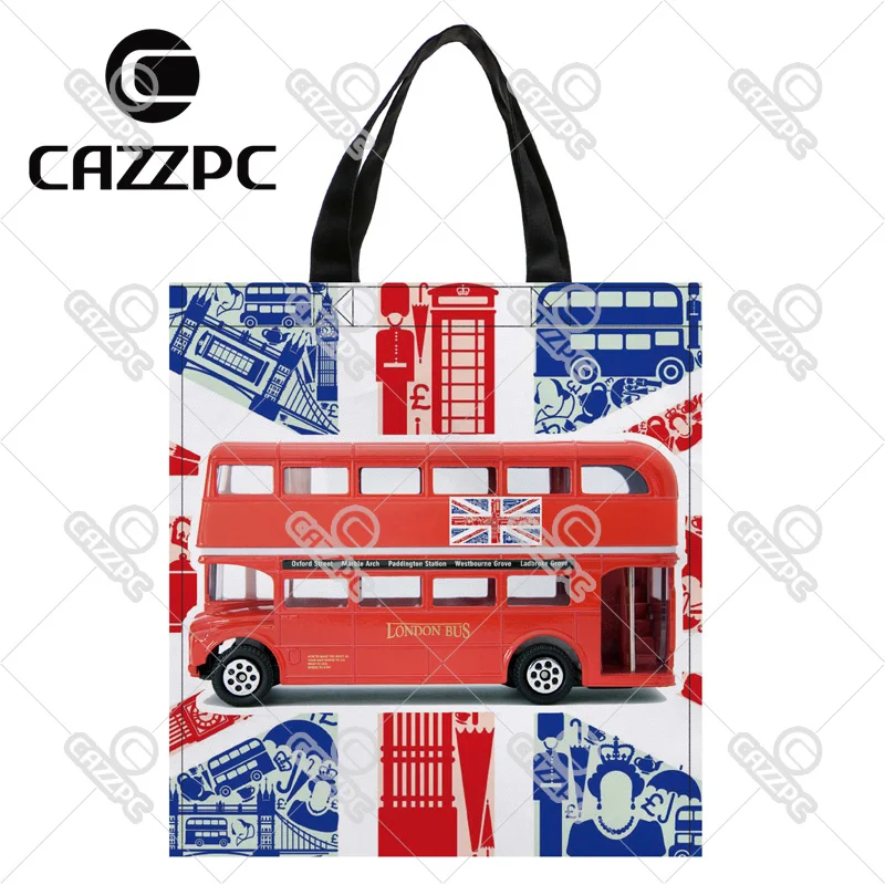 Британский флаг Лондонский автобус стиль печати нейлон Оксфорд многоразовая