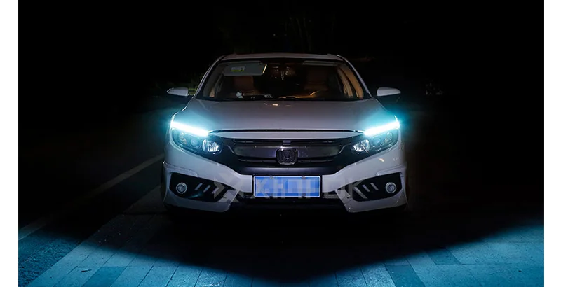 2x водонепроницаемый DRL 60 см дневной ходовой светильник Гибкая автомобильная светодиодная лента стоп-сигнал заднего поворота желтый поток мотоциклетный светильник s
