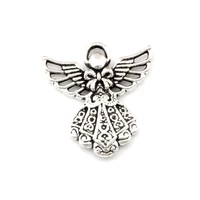 20pcs antique silver alloy guardian angel charm pendants for jewelry making findings 23 5x26mm a 495