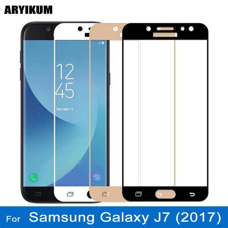 9H 2.5D цветное закаленное стекло для Samsung Galaxy J7 2017 EU J730 J730f Защитная пленка экрана