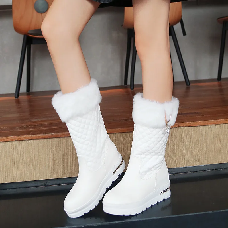 

ENMAYER Cool New Zip Summer And Spring 2020 Women Heel Ankle Boots Plush Round Toe Flat With Winter Spring Lady Boots WHY105