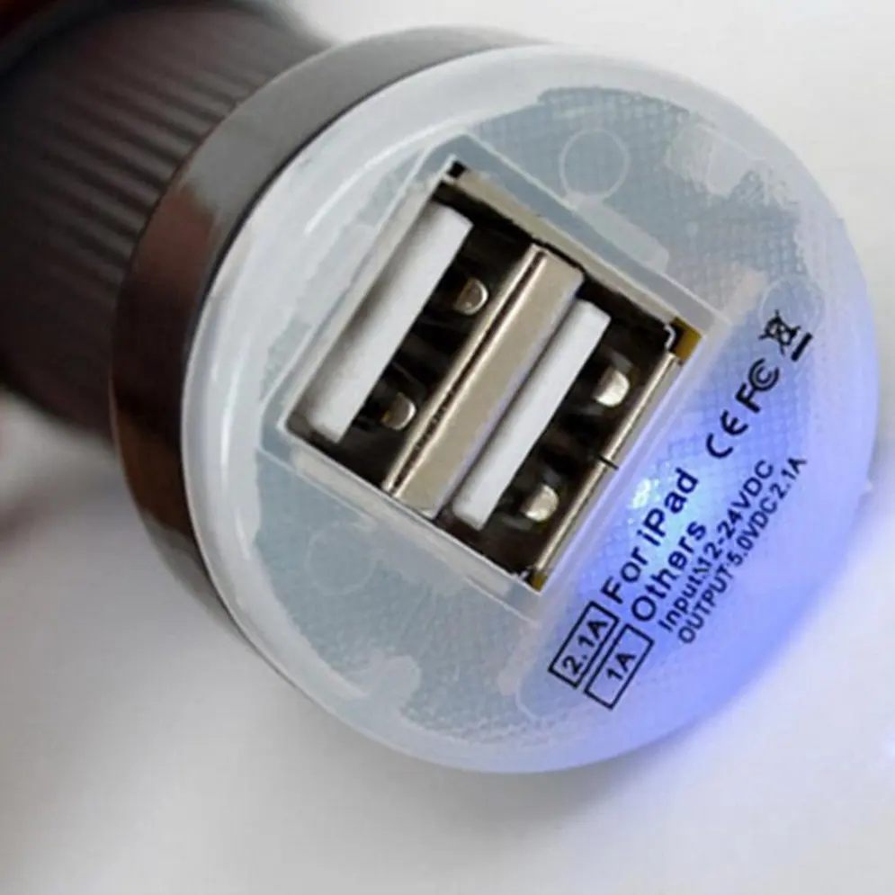 2000 мАч Зарядное устройство для телефона с двумя 2 портами DC 12 24 В USB Автомобильное