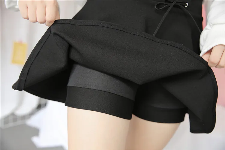 Новинка Готическая демисезонная черная юбка в стиле Харадзюку женские шорты