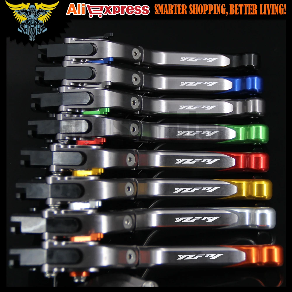 С логотипом (YZF R1) красные + титановые CNC новые регулируемые рычаги тормоза для