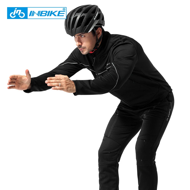 INBIKE, зимняя, осенняя одежда для велоспорта, костюмы для езды на велосипеде, мужская куртка с длинными рукавами, уплотненная, ветрозащитная, для горного велосипеда, экипировка для мужчин