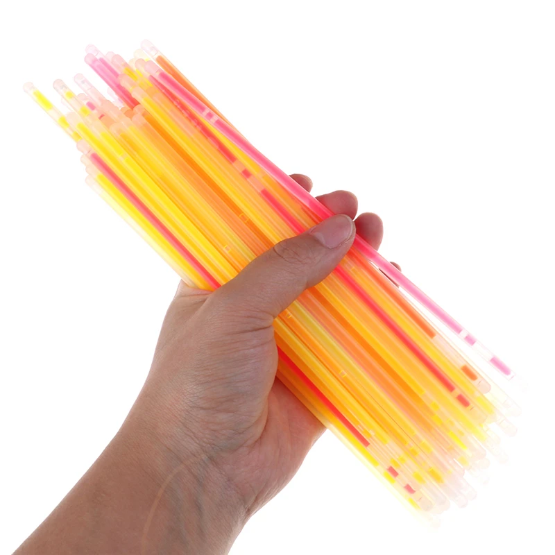 100 шт. детское рождественское праздничное неоновые Glowstick световая палочка