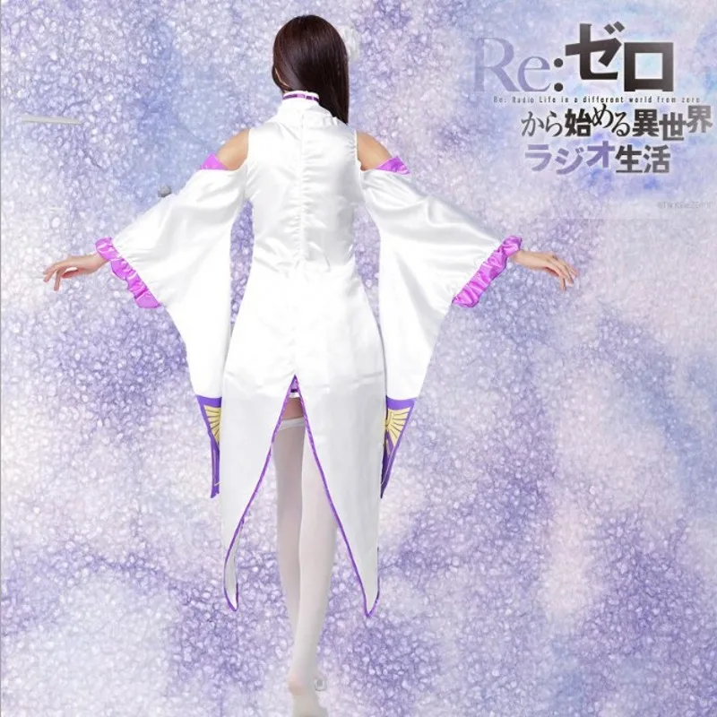 Женский костюм для косплея Re: Life In A Different World of Zero Emilia Хэллоуина рождественский