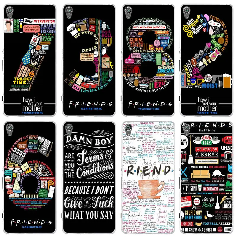 Мягкие ТПУ чехлы для телефонов Sony Xperia E3 E5 T3 M2 M4 M5 XA XZ Z Z1 Z2 Z3 Z4 Z5 Compact Friends Funny TV Show Logo Best