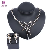 fashion metallic earrings statement cross jewelry set for women punk style female party jewelry sets