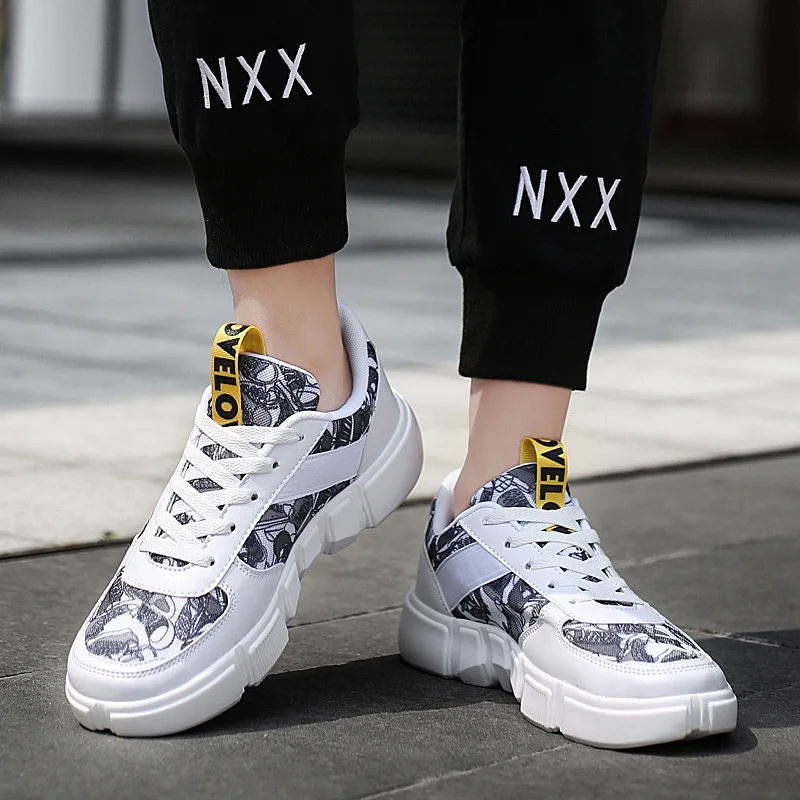 TULUO Классическая обувь для скейтбординга мужчин белые кроссовки уличные дышащие