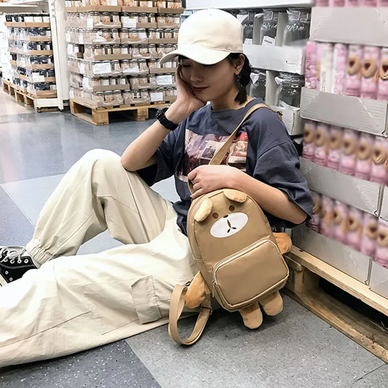 Women Backpack Wear-resistant Cute Bear Shape Oxford Cloth Bag for Travel Shopping KA-BEST | Багаж и сумки