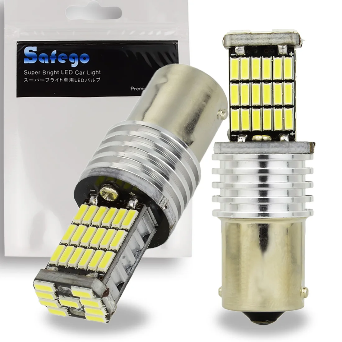 Safego 10x1156 BA15S 4014 45SMD Светодиодный лампочки для поворотный сигнал заднего хода обратный конец света Яркий белый 6000 K