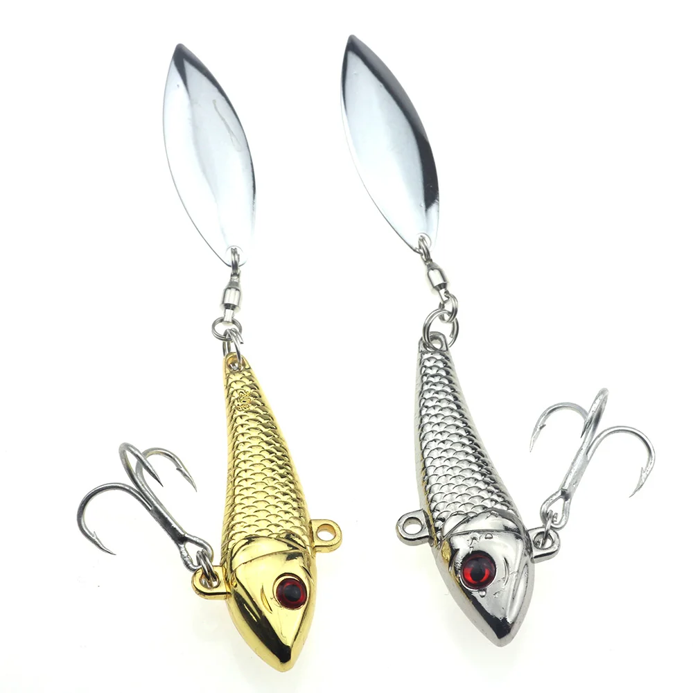

Rompin New Arrival Metal Mini VIB With Spoon Fishing Lure 15g 20g Winter Ice Lures Fishing Tackle Crankbait Vibration Spinner