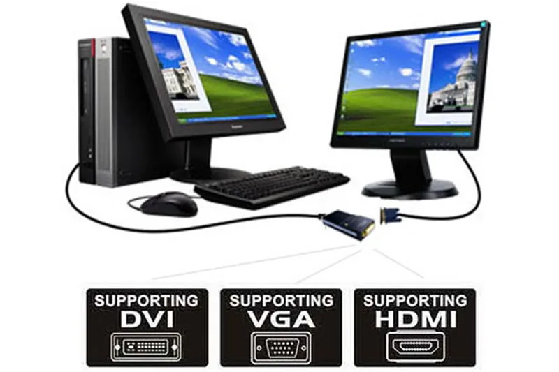 Графическая мульти-дисплей адаптер конвертер внешняя видеокарта USB 2 0 к DVI HDMI VGA |