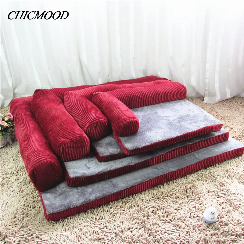 

Thickened Pet Dog bed Sofa Mat soft Comfortable Detachable deign Resistance to bite Large Dog Cat Bed Indoor pet house