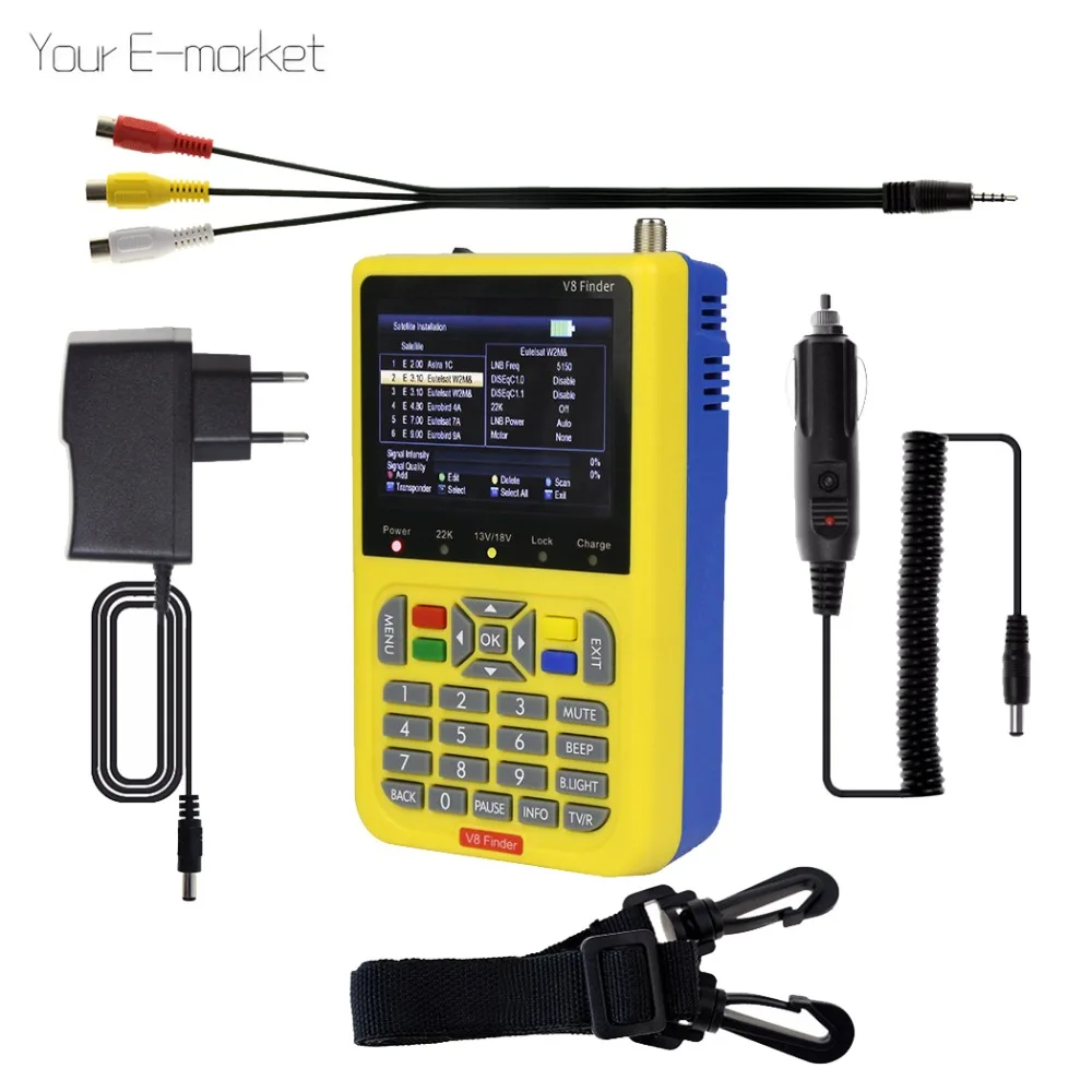 Satxtrem DVB-S2 V8 Finder HD цифровой спутниковый Finder метр с 3,5 дюймовым ЖК-дисплеем MPEG-4 Satfinder
