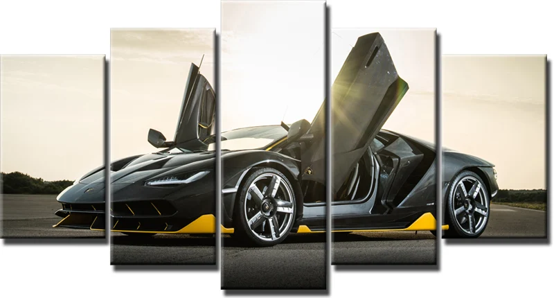 

HD Print 5 pieces Cool army green Super Car canvas painting modern home decor wall art picture for living room decor art /PT1285