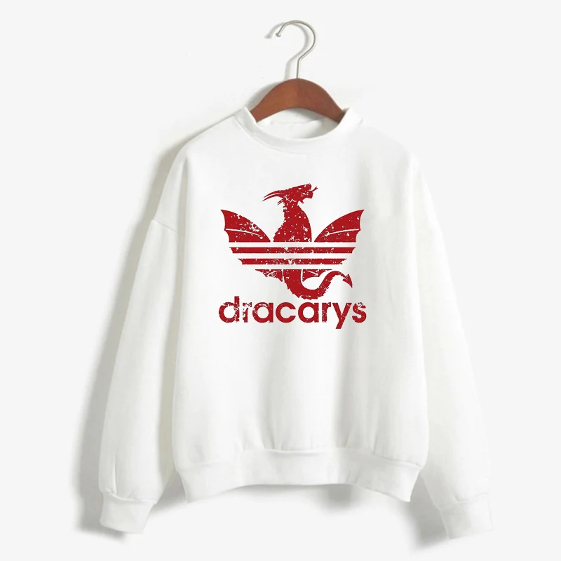 WH New Brand Dracarys Hoodies Sweatshirts Women Autumn Hip Hop korean Clothes Game of thrones Coats Plus Size kpop tumblr tops - Цвет: WH