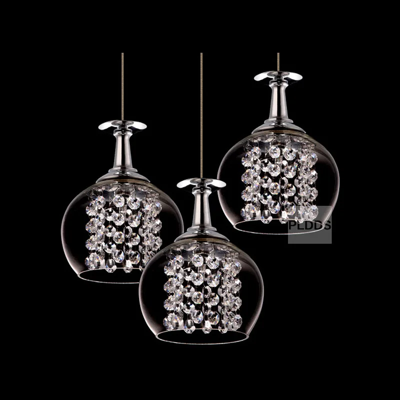 Светодиодный подвесной светильник из хрустального стекла современный освещение