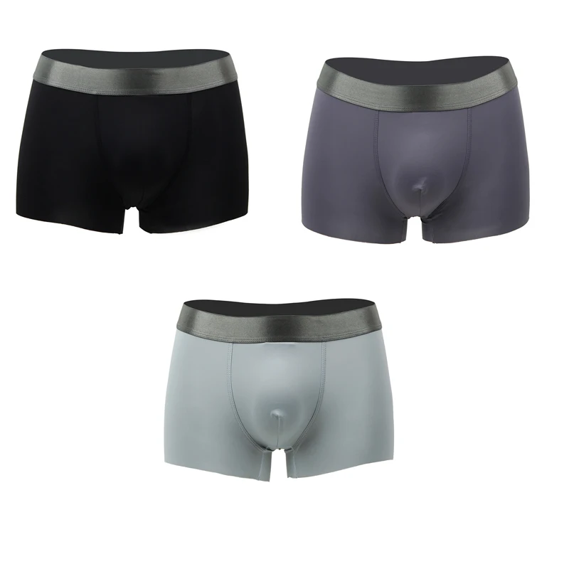 Mix Color Boxer Men Да ладно, дорогой бесшовное белье для мужчин 3 шт./лот одноцветное Для мужчин s боксеры Высокое качество Черный, серый цвет боксер Hhombre гей Boxershort Горячие MPB129 - Цвет: Mix Color Boxer Men