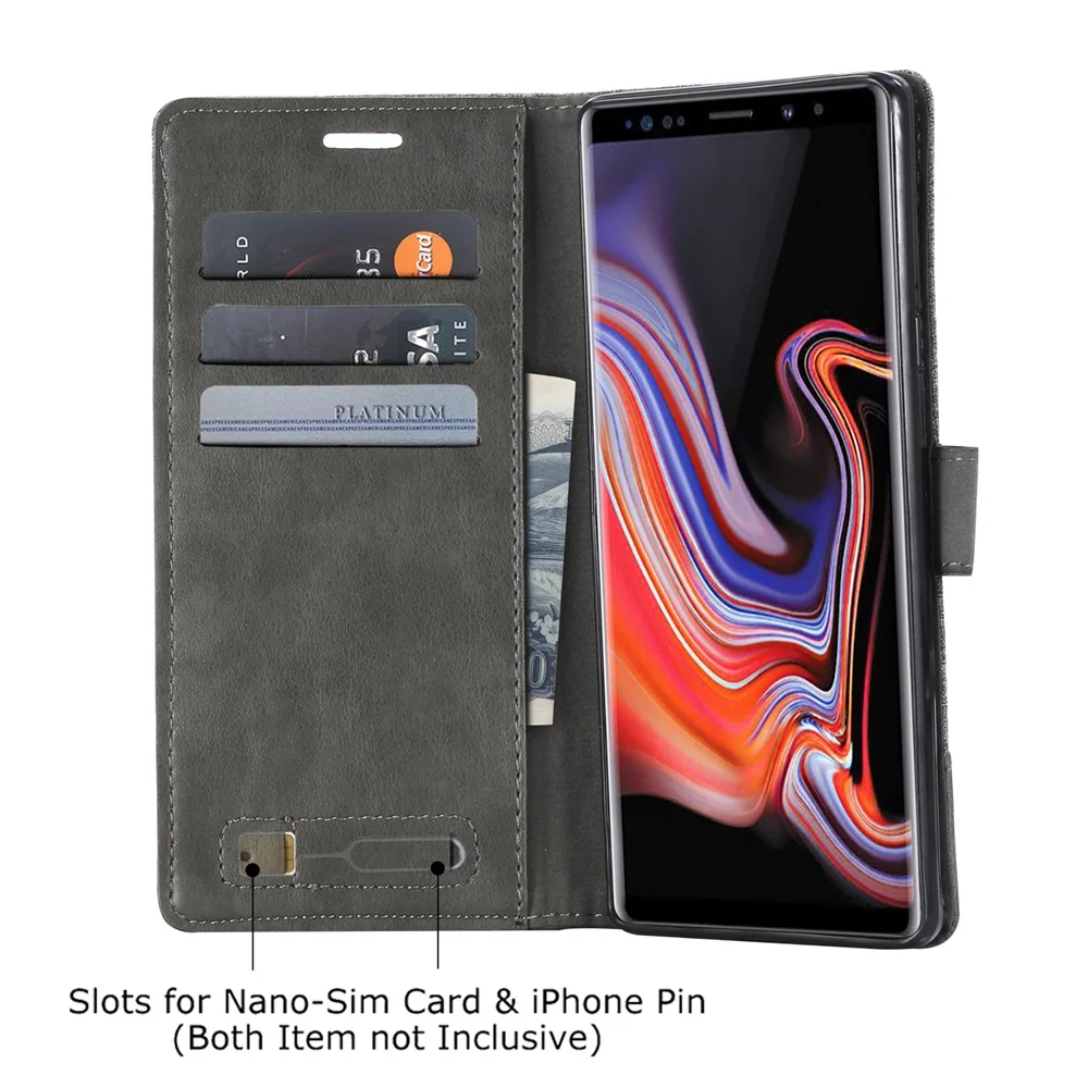 Чехол для Samsung Galaxy S8 S9 S7 Note 8 9 A3 A5 A6 A7 A8 A9 Stra Lite Edge Plus 2017 2018 холщовый чехол бумажник из