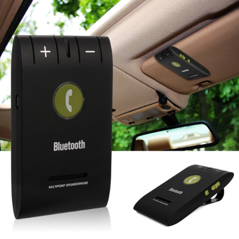

Bluetooth Car Kit Speakerphone Hands free 6E Headset Bluetooth Speaker for Smartphones Multipoint Wireless Sun Visor Handsfree