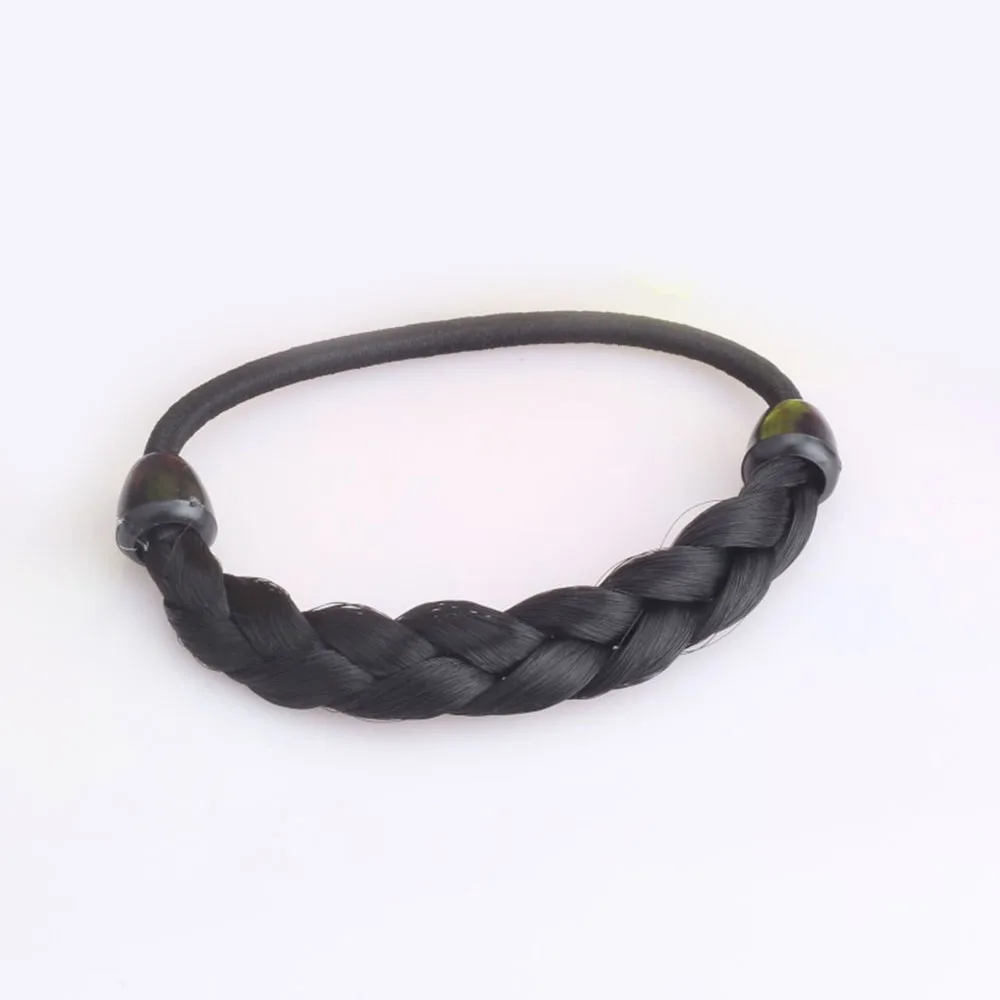 1 pc Korean Style Hairpiece Accessories Rope Hairband Synthetic Wig Elastic Hair Rope Headwear Ponytail Holder Braided Hairband