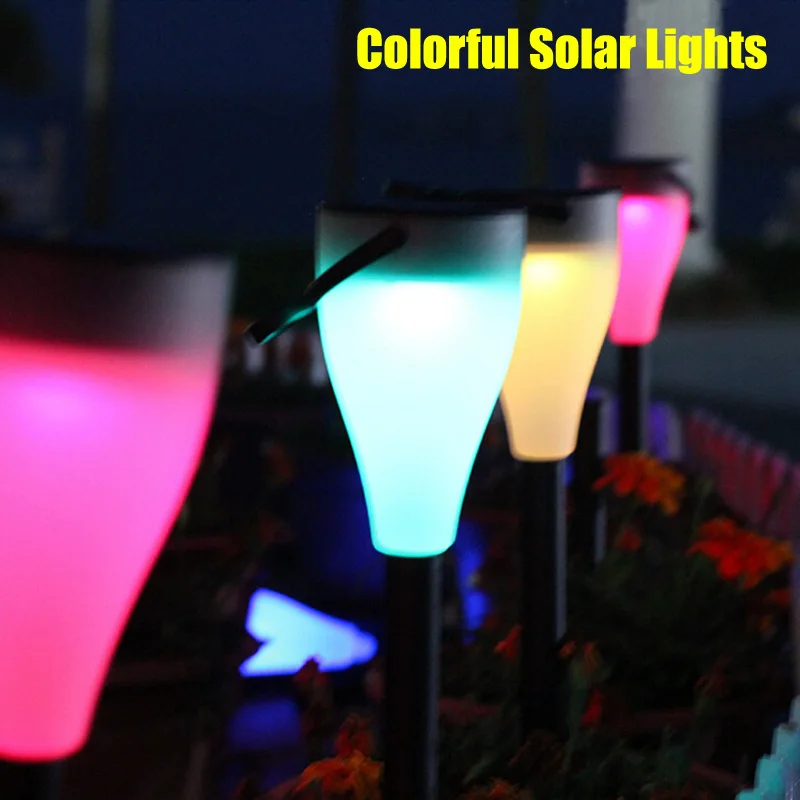 Солнечные светильники для сада украшение виллы двора лампы семь цветов