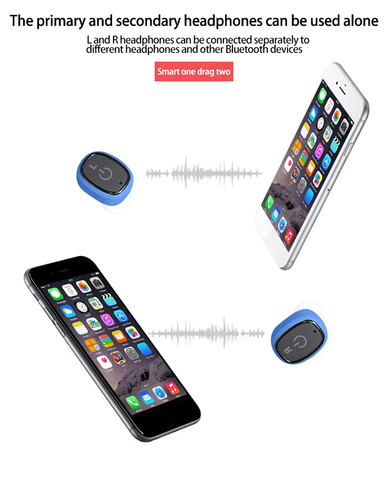 RIKYA S2 Bluetooth 4,2 TWS Mini Bina 7 водонепроницаемая Спортивная bluetooth-гарнитура бинауральная Беспроводная bluetooth-гарнитура