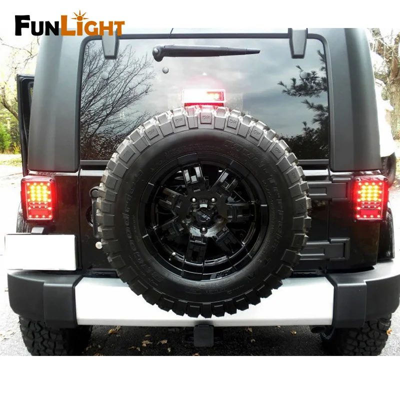 FADUIES светодиодный задний светильник прозрачные линзы для 07 17 Jeep Wrangler JK JKU Rubicon Sahara