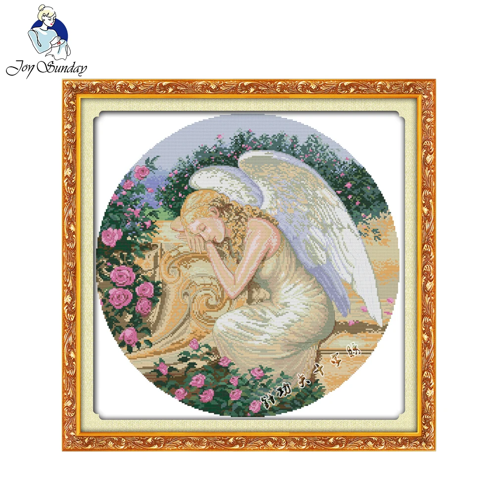 Joy Sunday вышивка крестом 14 карат спящим ангелом крестом|cross stitch kits|printed cross kitsjoy sunday |