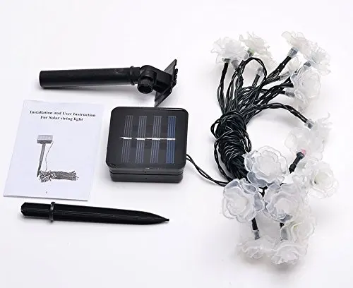 Солнечная светодиодная гирлянда энергосберегающая Роза 20 светодиодов 5 м для