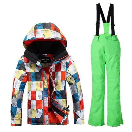 Детский лыжный костюм GSOU зимняя водонепроницаемая ветрозащитная дышащая теплая