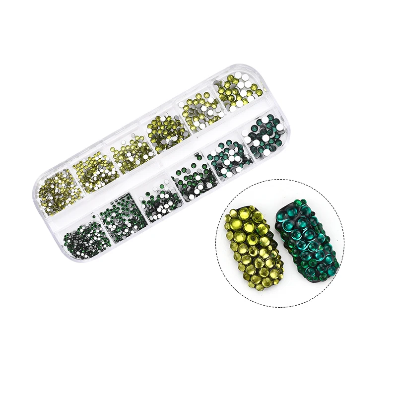 AB Стразы для ногтей с кристаллами на плоской подошве круглые бусины дизайна