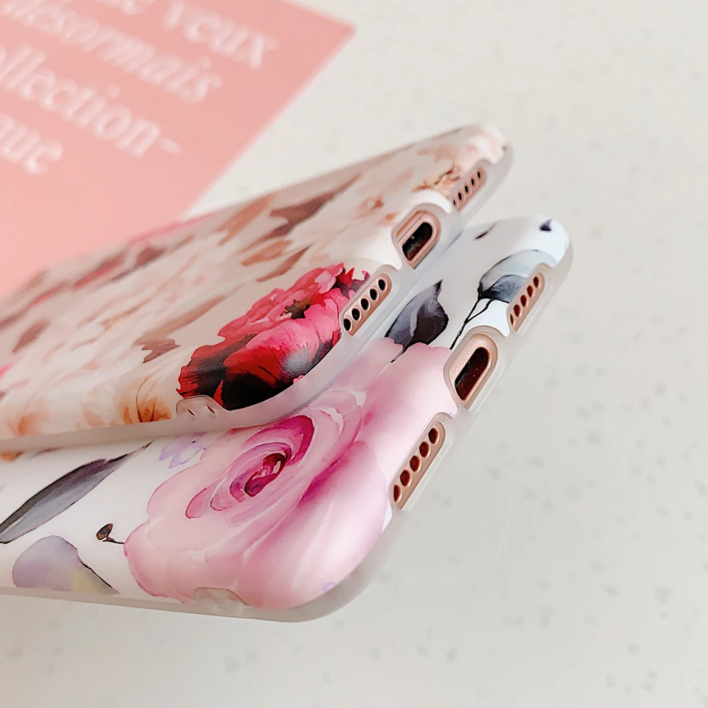 Чехол для телефона в стиле ретро с цветами и листьями держателем Huawei P20 P30 P40 Lite Pro