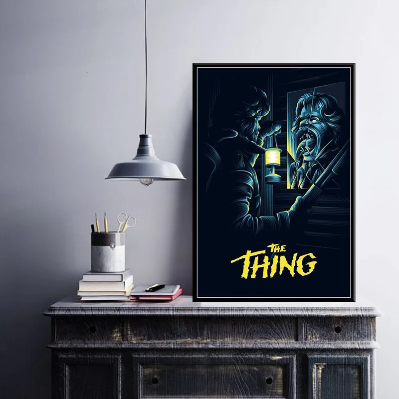 P398 Джон Карпентер вещь фильм Классический ужас Искусство Живопись Шелковый