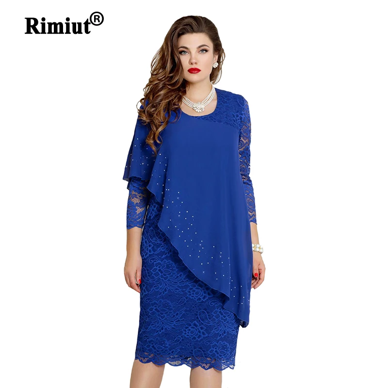 Rimiut 4XL 5XL женское вечернее платье большого размера элегантные женские вышитые блестящие женские платья с AB кристаллами женские кружевные вечерние платья