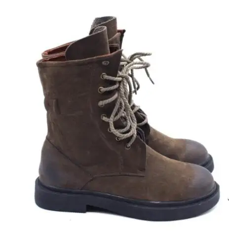 Careaymade-Autumn/winter female Handmade Ma Ding boots high quality Warm Genuine leather British style Retro short | Обувь