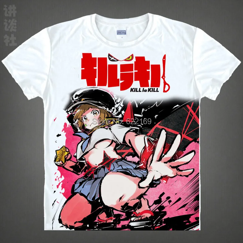 Японская аниме футболка Kill la Ryuko Matoi Goku Униформа хлопковая рубашка костюмы для