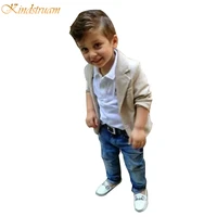 2020 new arrival baby boys clothing sets 3 pieces blazer t shirt jeans european style children casual suits kids wear hc563