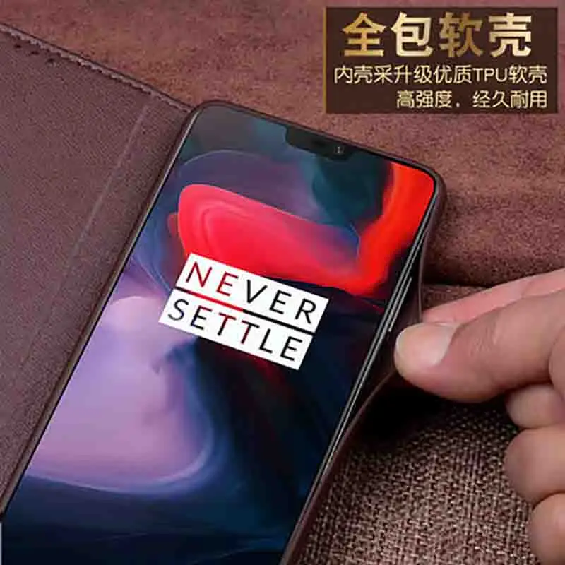 Чехол для телефона из натуральной кожи с откидной крышкой OnePlus 6 oneplus6 чехол One Plus 1 +