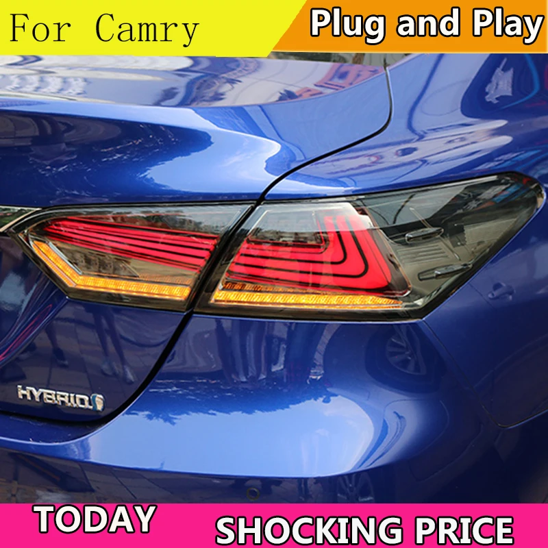 Автомобильный Стайлинг для 2018 Toyota Camry задние фонари светодиодная задняя фара DRL +