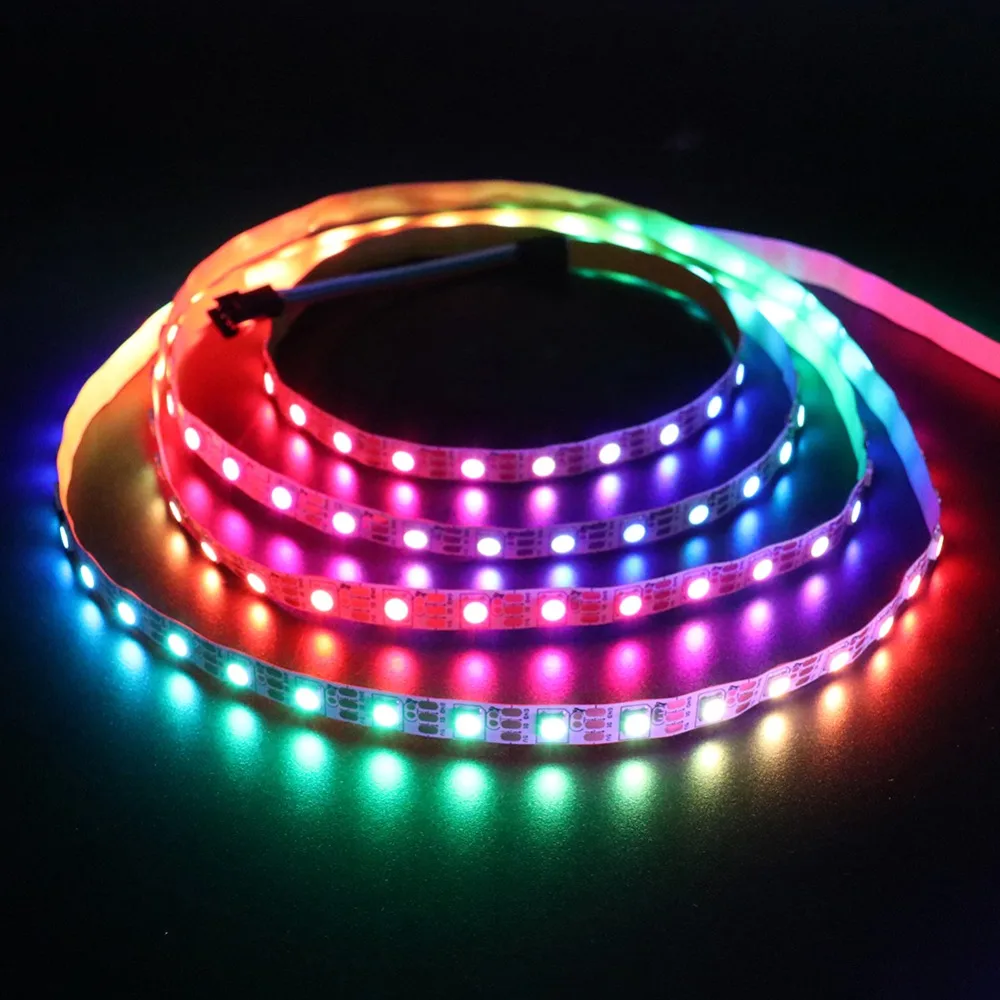 Светодиодная лента WS2812B RGB 1 м 2 5 водонепроницаемая индивидуально Адресуемая