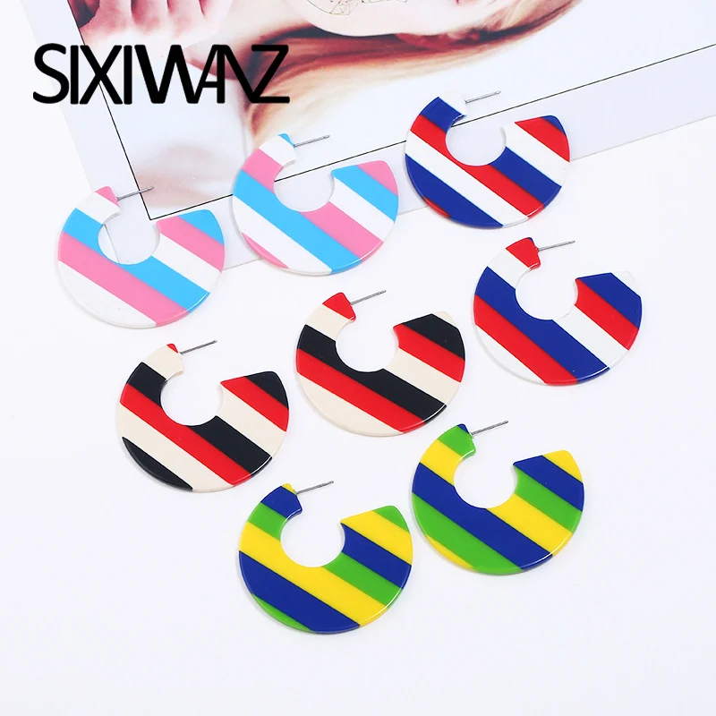 Акриловые ацетатные богемные Свадебные висячие серьги 2019 в стиле бохо модные