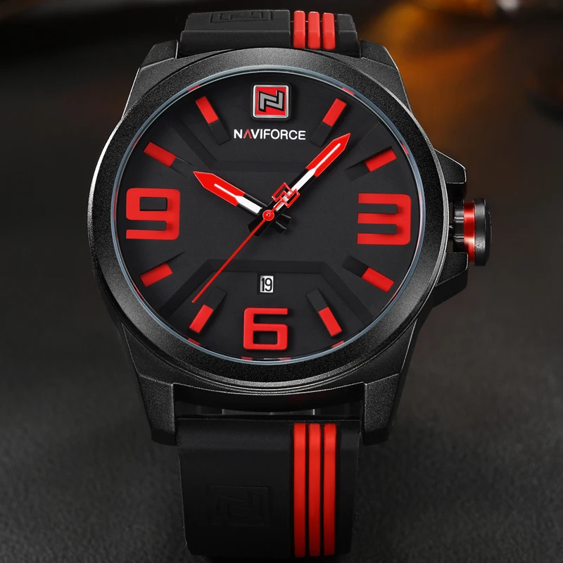 2017 NEW NAVIFORCE Watches Men Luxury Brand Sport Quartz Watch Men's 3D Face Waterproof Man Clock PU strap Relogio Masculino+box |