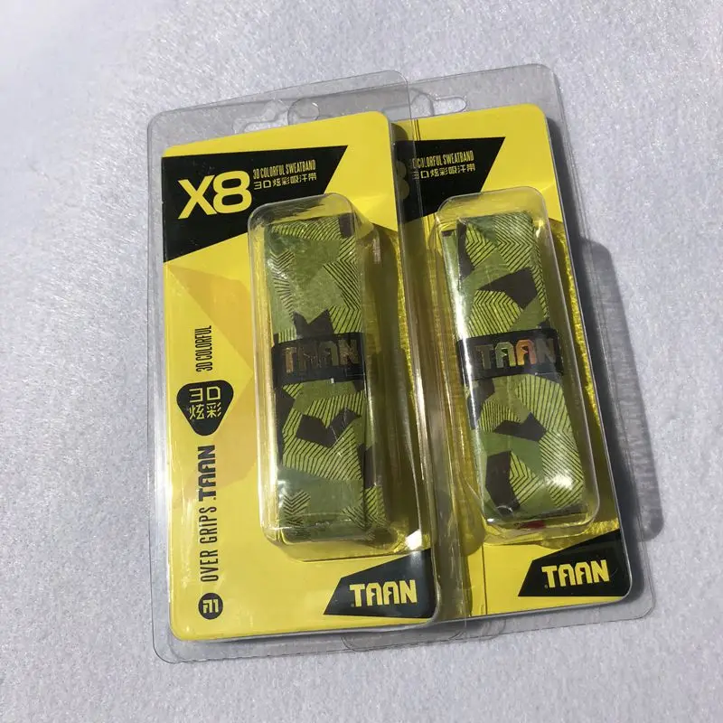 2 шт TAAN X8 3D красочный Теннисный напульсник ракетки ручки, теннисная ракетка овергрип для бадминтонных ракеток - Цвет: 2