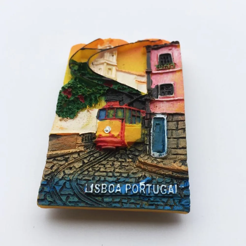 Полимерный 3D магнит на холодильник Лиссабон португальский ландшафт магниты