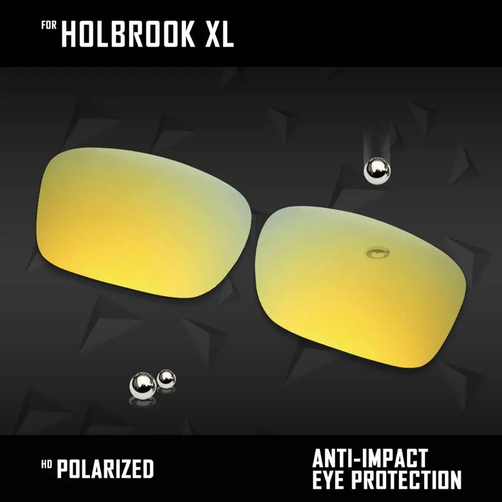 24K Gold OOWLIT Lenses Replacements For Oakley Holbrook XL OO9417 Sunglasses Polarized- Multi Colors - Цвет линз: 24K Gold