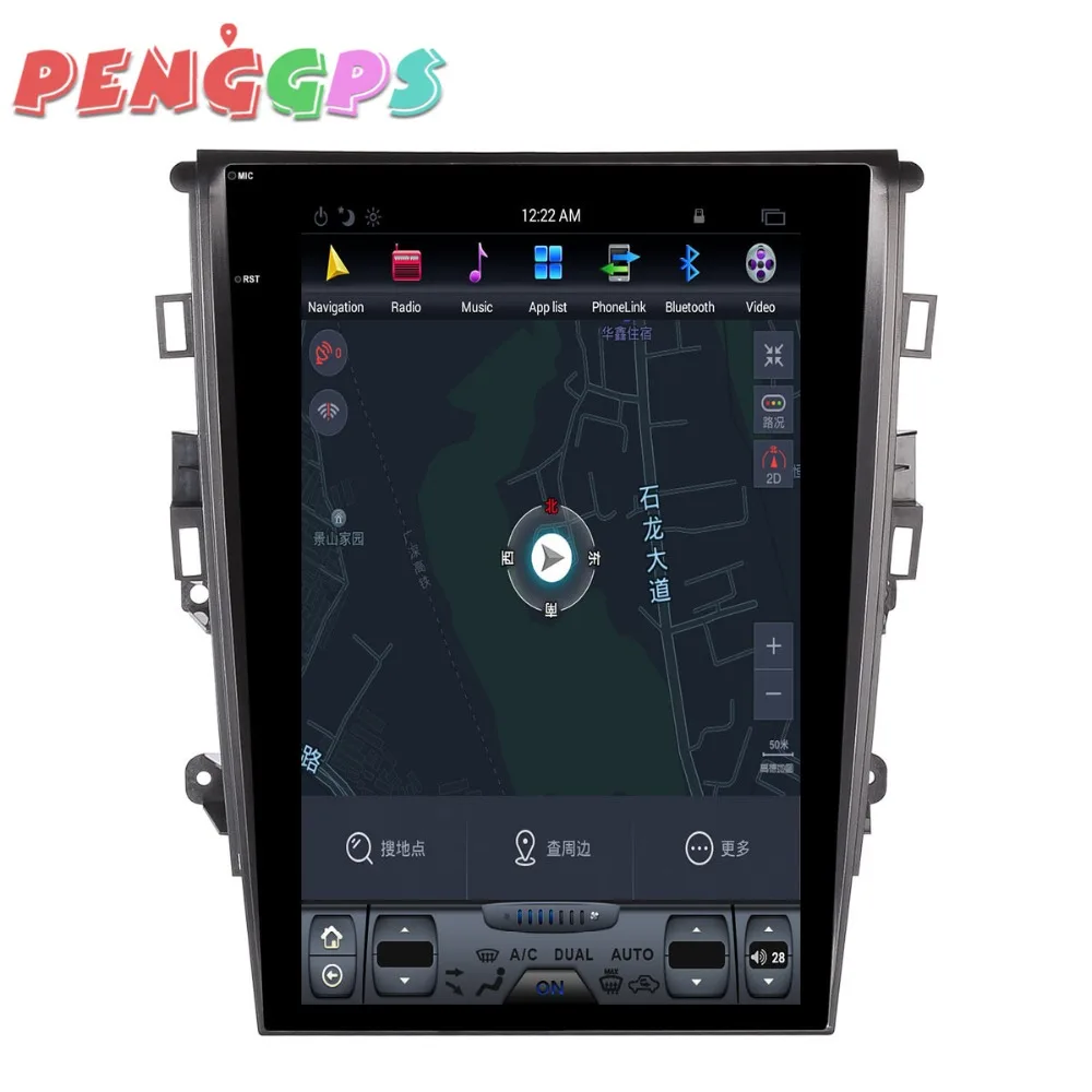 Tesla style 12 1 дюймов Android 6 0 автомобильное радио GPS навигация головное устройство для