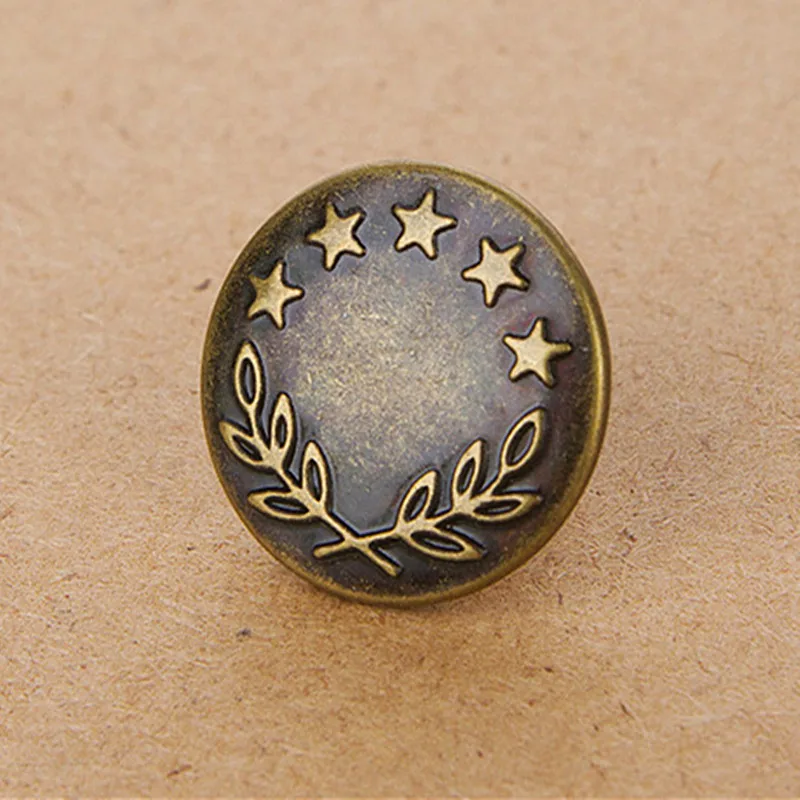 Free Shipping 50pcs/lot High Quanlity 17mm Metal Jeans Button Sewing Clothes Buttons European Style Decorative DIY Making | Дом и сад